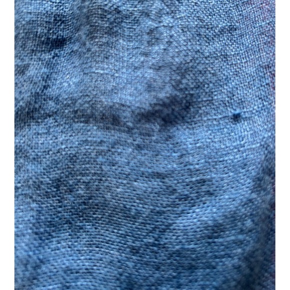 Sundance Linen Tunic Dress Size X-Small Blue Balloon Half Sleeve Pockets Lined - Picture 10 of 10